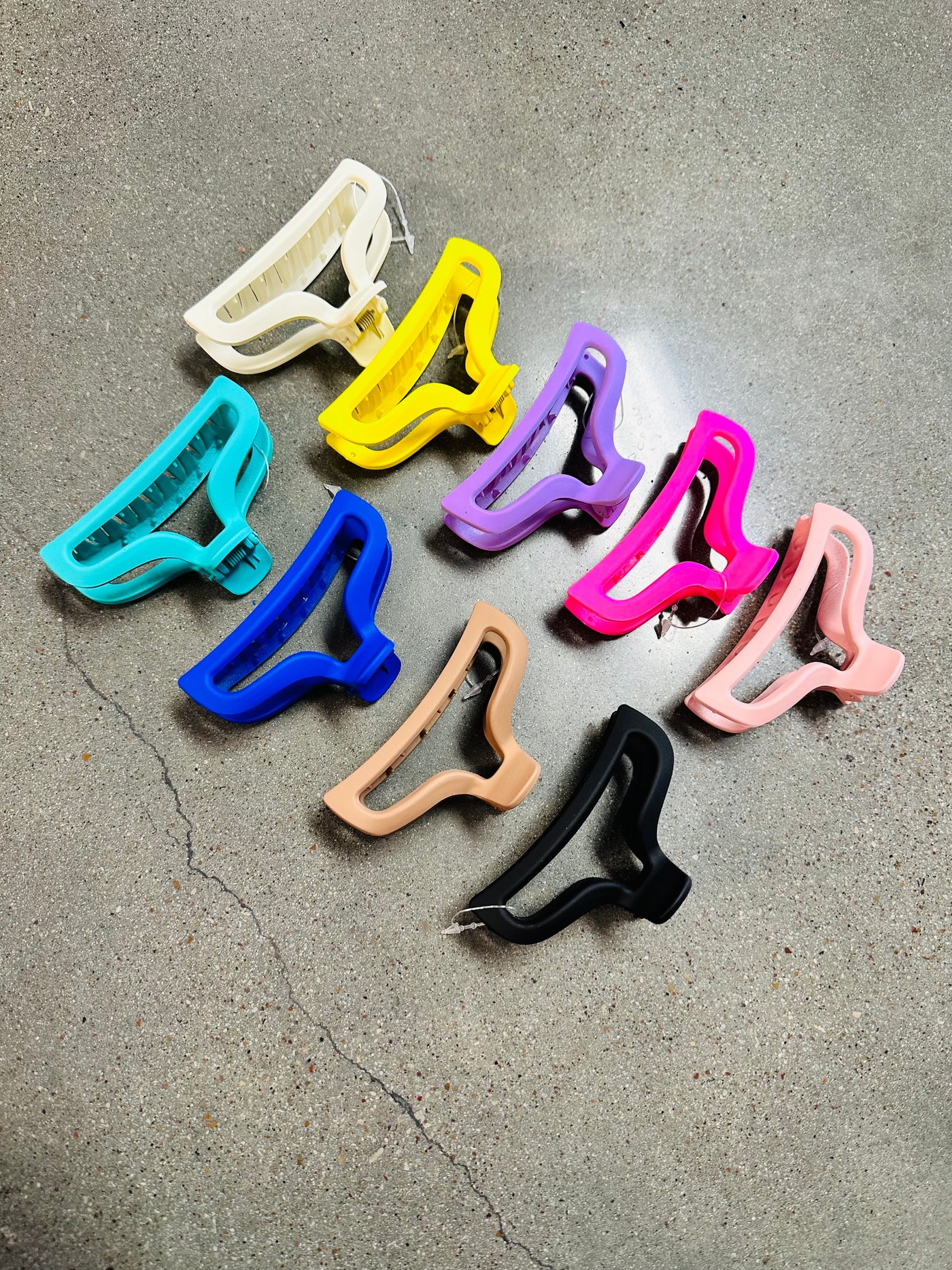 Colored Open Claw Clips