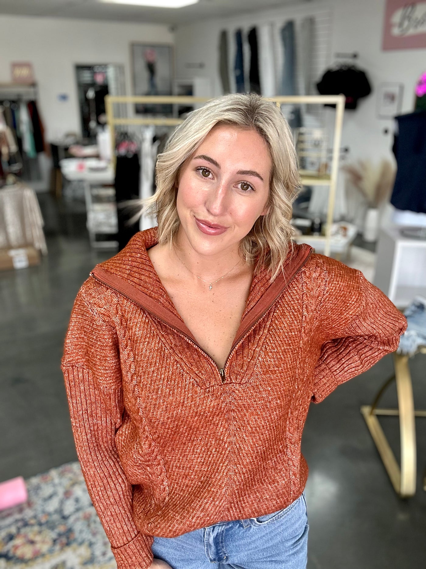 Rust Rylie Sweater
