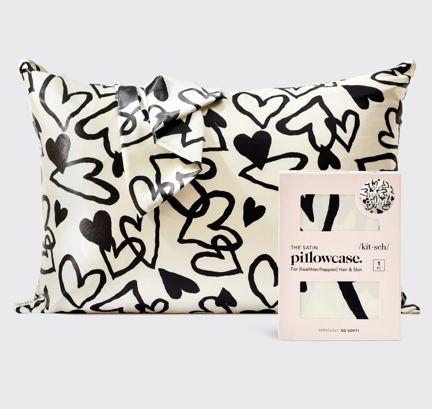 Heart Satin Standard Pillowcase