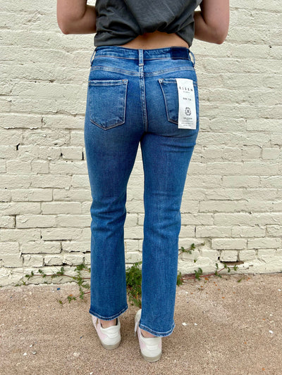 Maurine Mid Rise Slim Straight Jeans