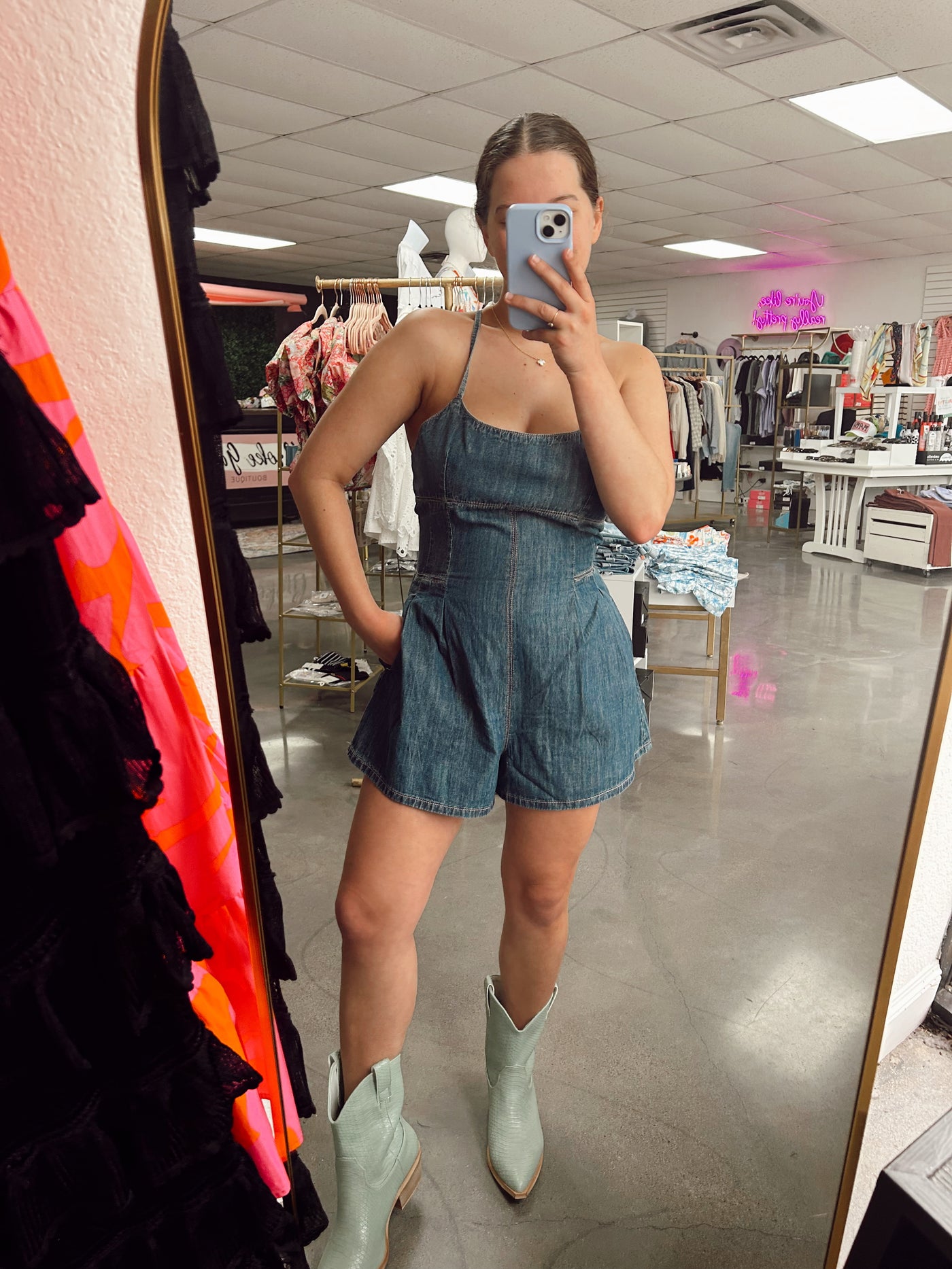Riley Denim Romper