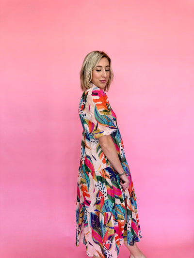 Emery Abstract Tiered Dress