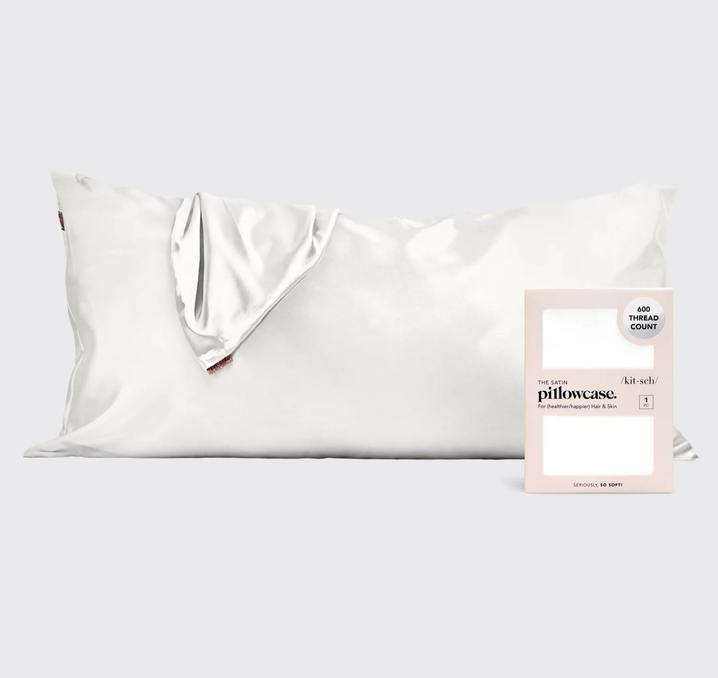 Ivory Satin King Pillowcase