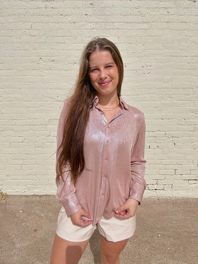 Make Me Blush Shimmery Top