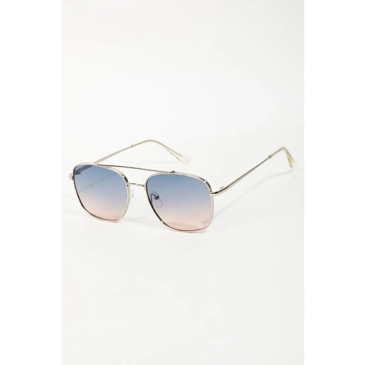 Metallic Frame Aviator Sunglasses