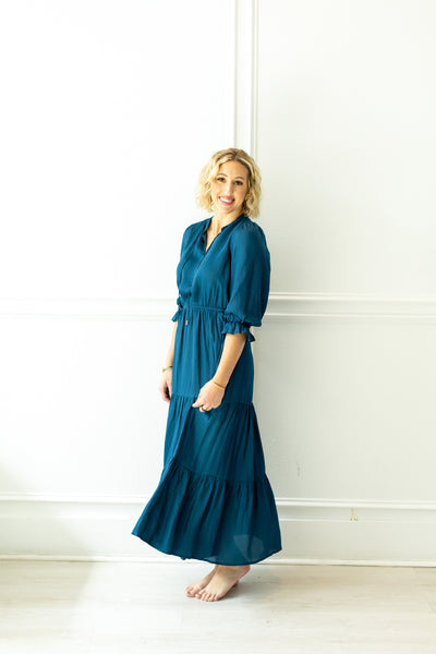 Winter Blues Maxi Dress