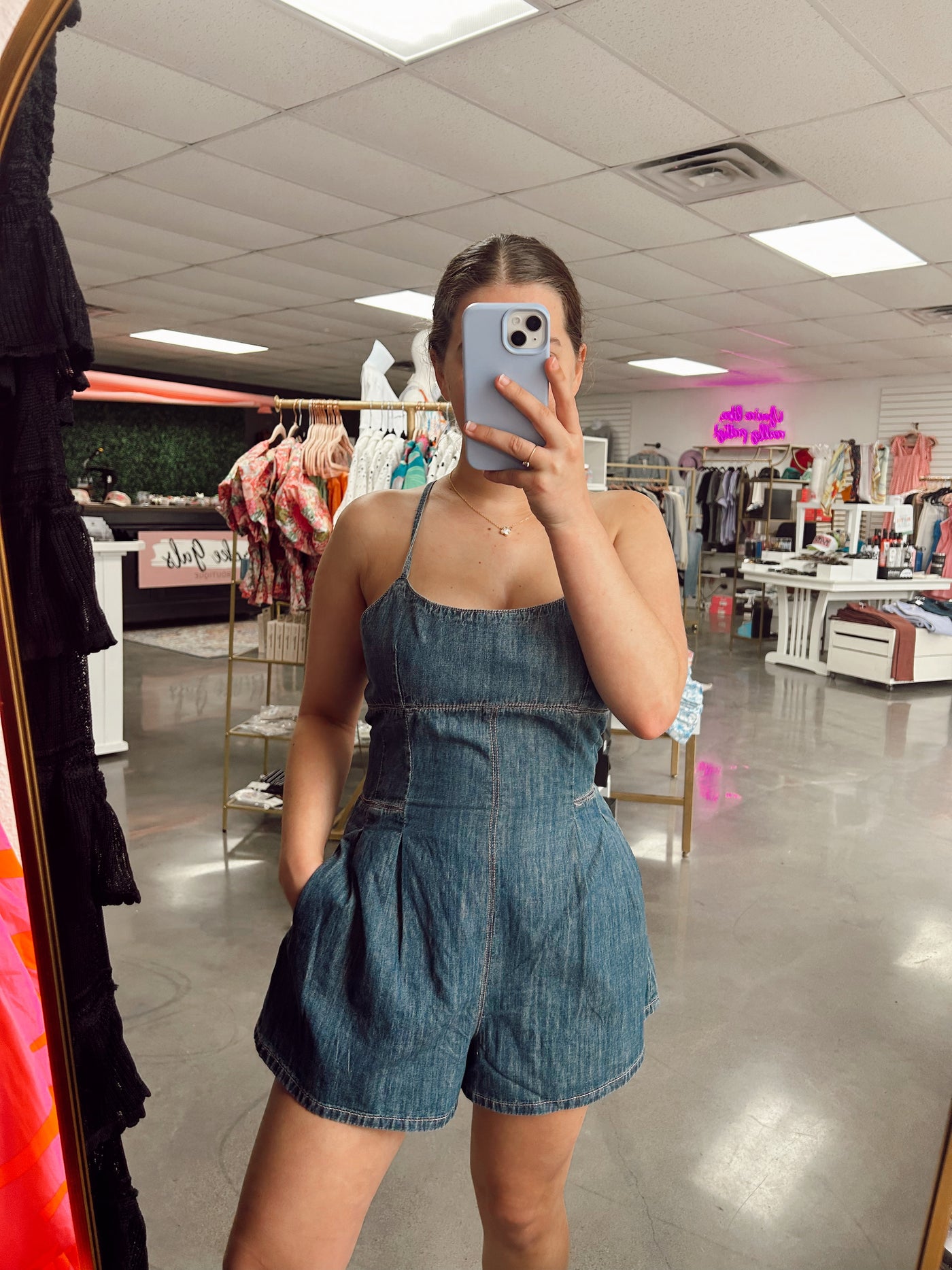 Riley Denim Romper