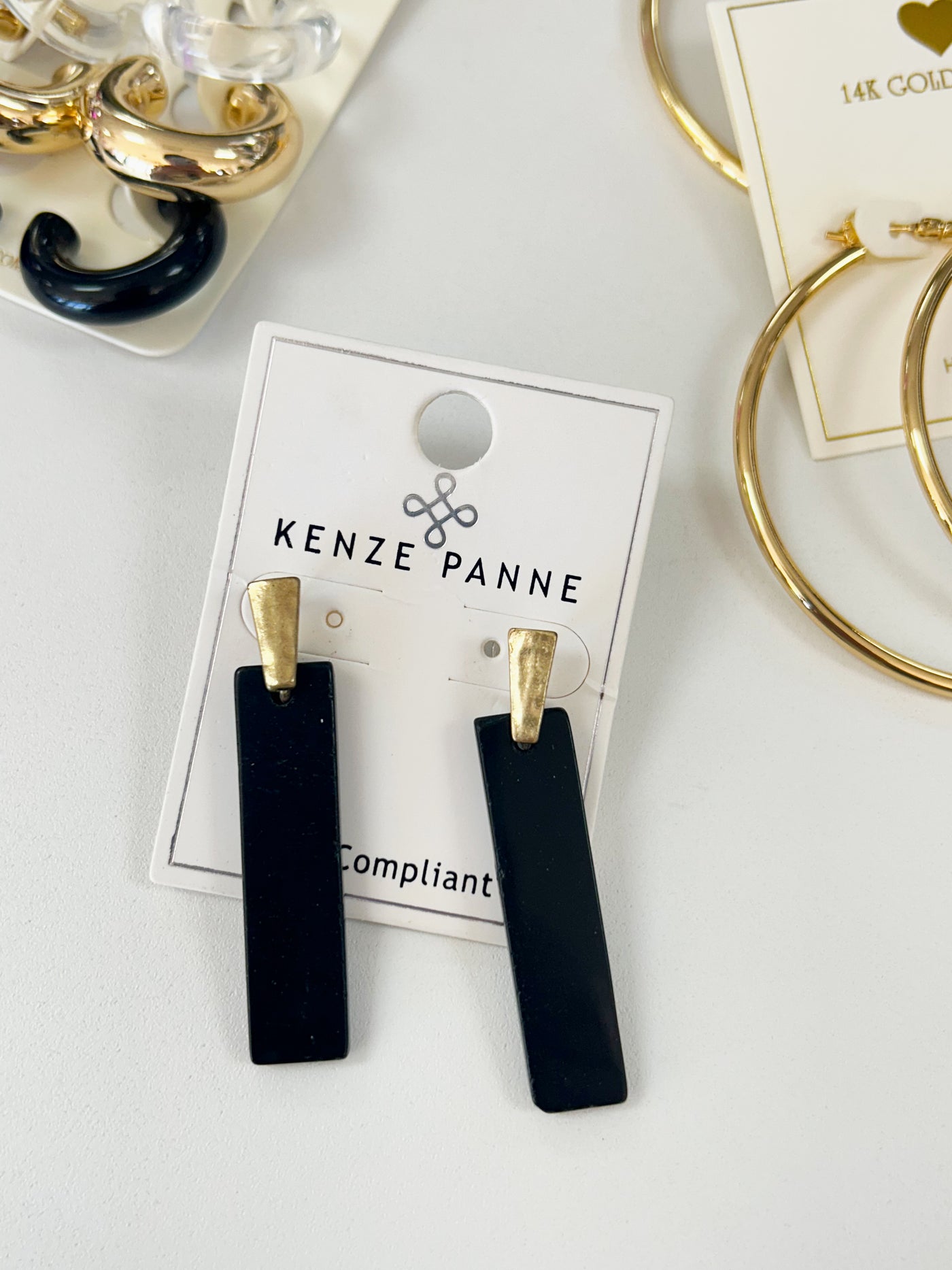 Kenzie Black Stone Earrings