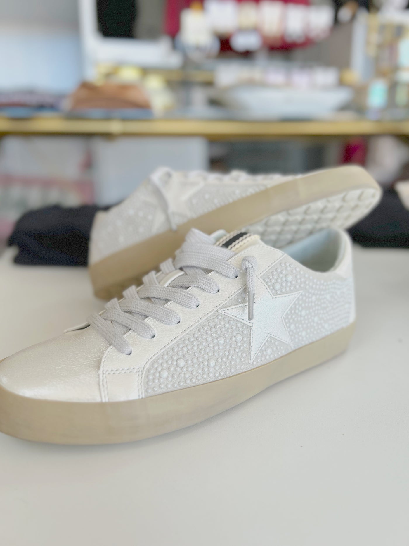 Perfectly Pearled Sneakers