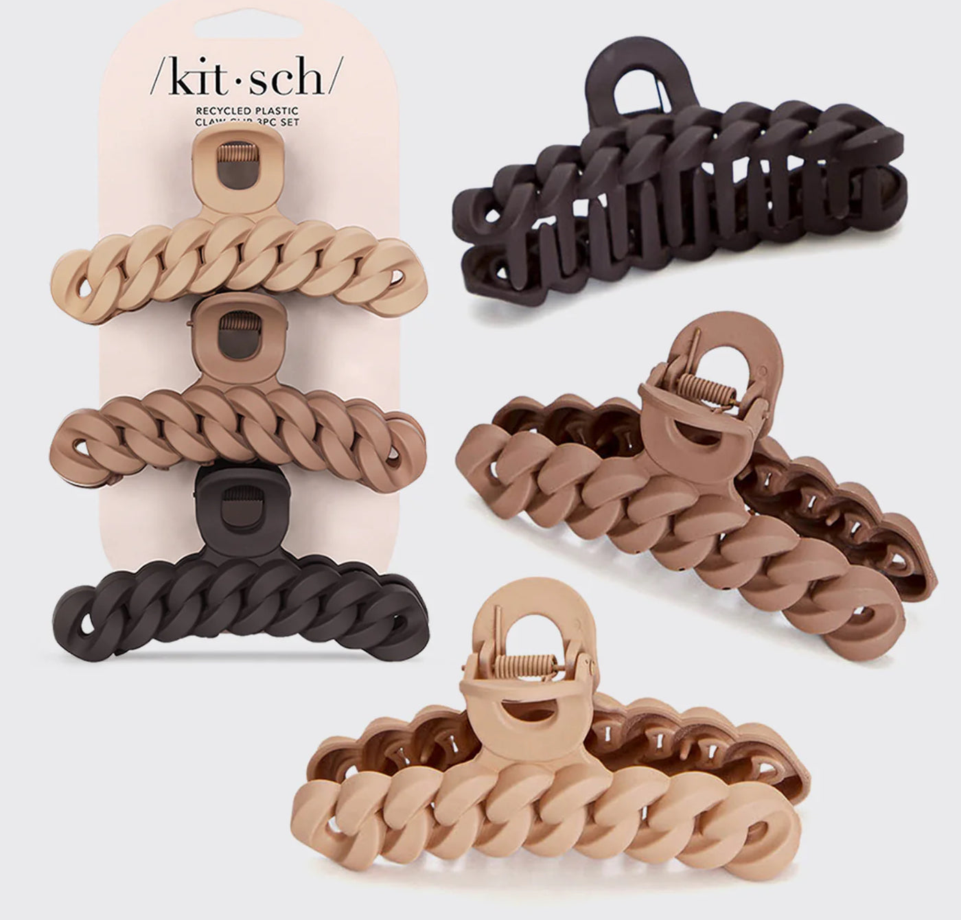 Neutral Chain Claw Clip Set