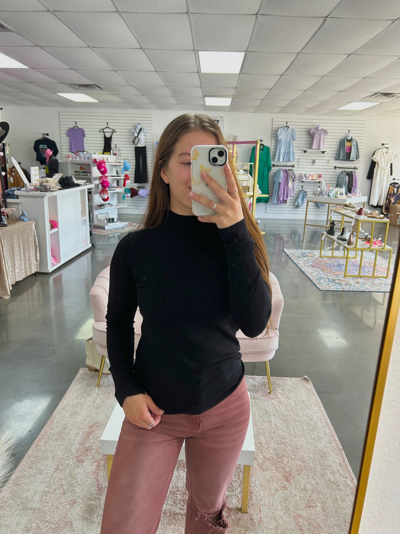 Nothing But Class Mock Neck Top