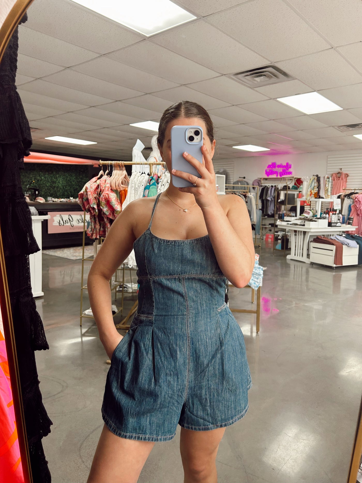 Riley Denim Romper