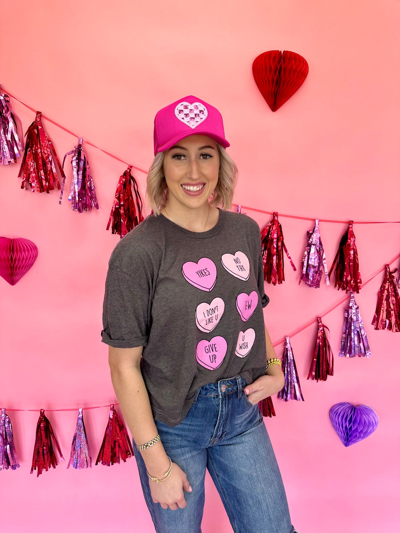 Candy Heart Cropped Tee