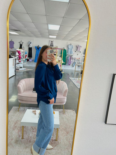 Teal Tatum Button Up