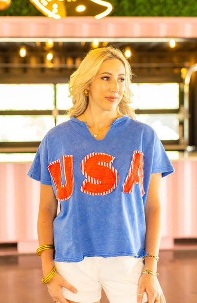 USA Patchwork Tee