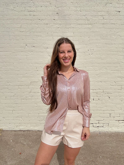 Make Me Blush Shimmery Top