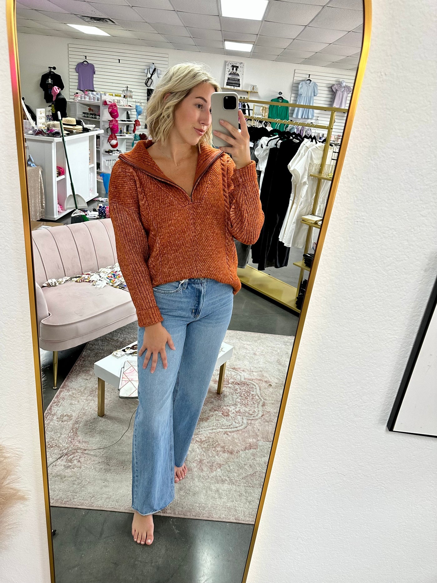 Rust Rylie Sweater