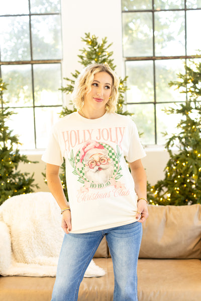 Holly Jolly Christmas Club Oversized Tee