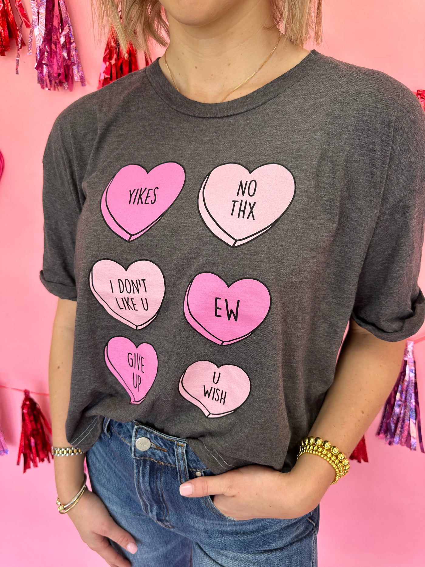 Candy Heart Cropped Tee