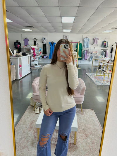 Nothing But Class Mock Neck Top