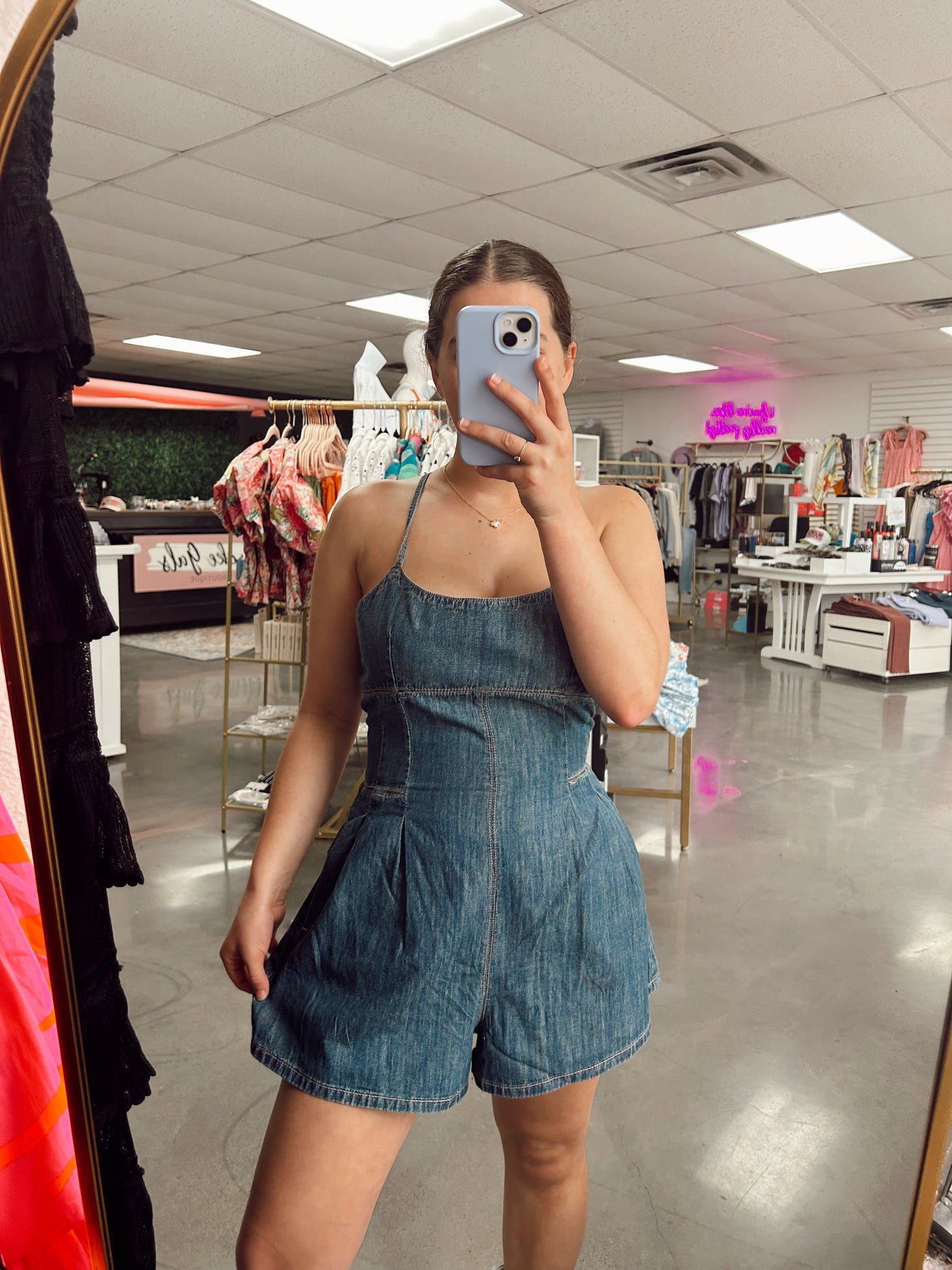 Riley Denim Romper