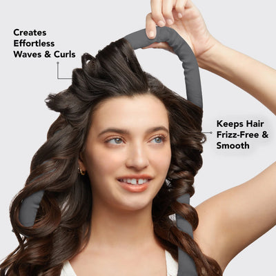 Charcoal Satin Heatless Curling Set