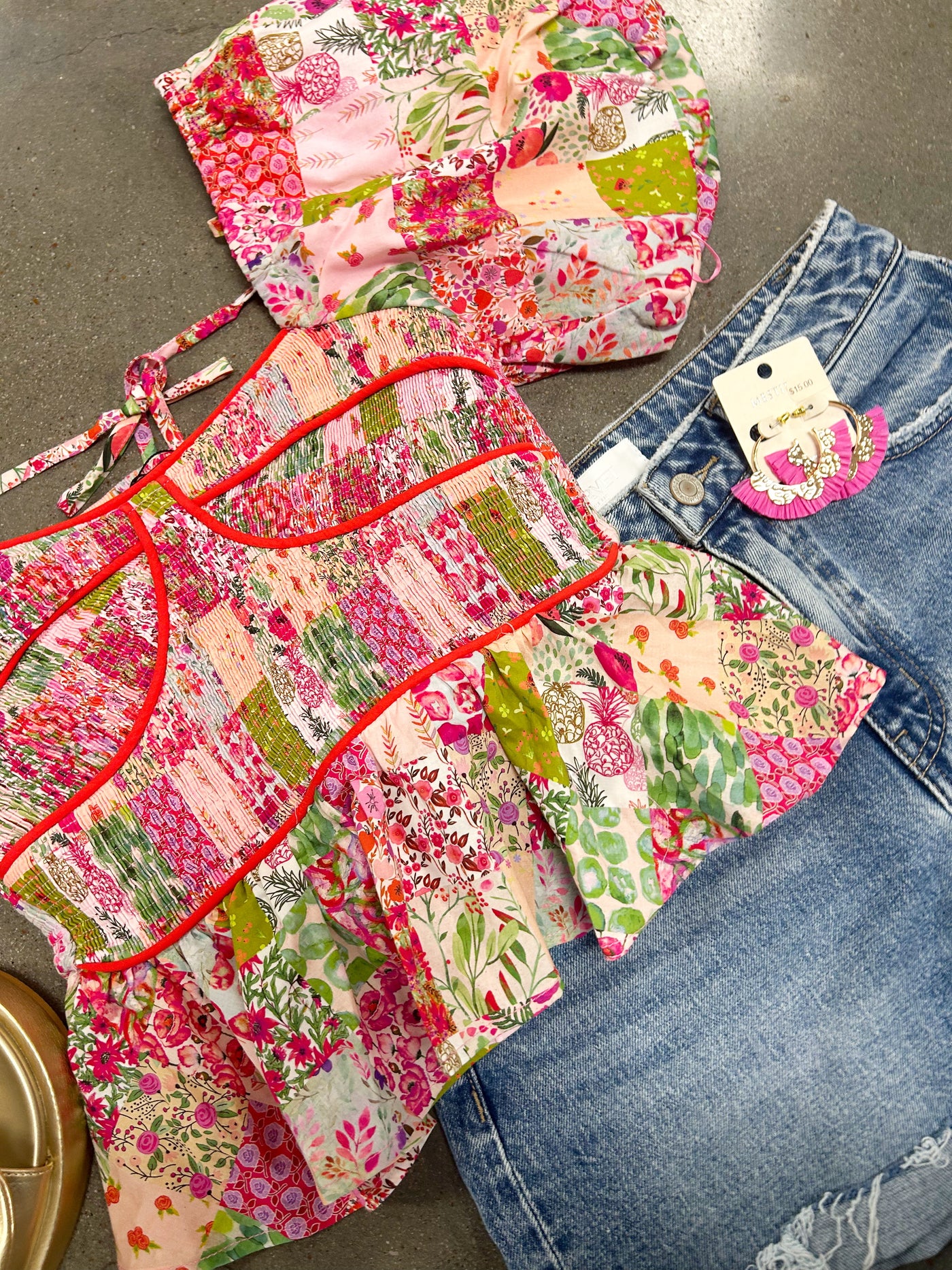 Mia Floral Contrast Blouse