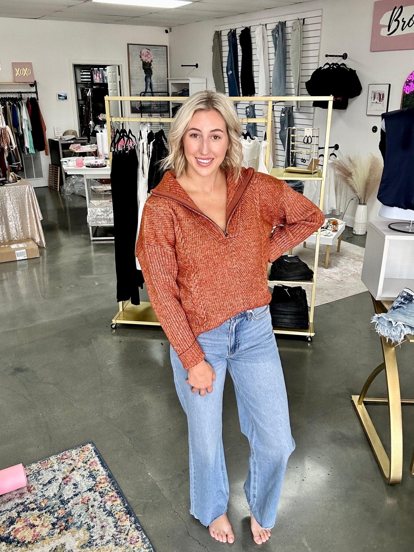 Rust Rylie Sweater