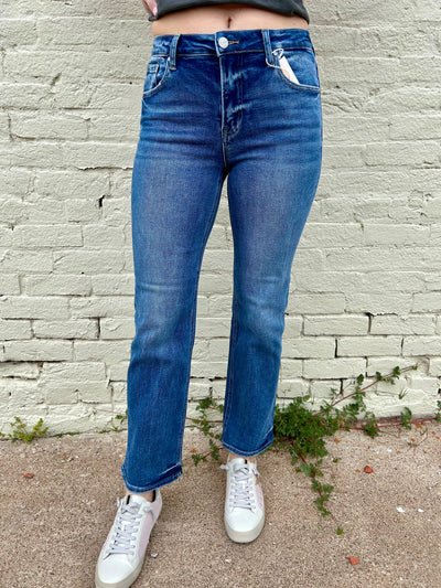 Maurine Mid Rise Slim Straight Jeans