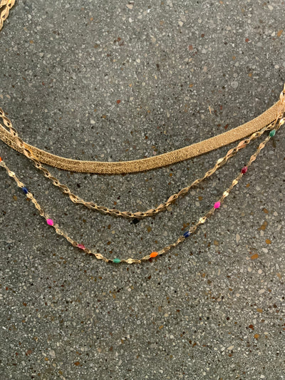 Multicolor Snake Chain Necklace