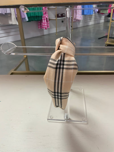 Neutral Grid Headband