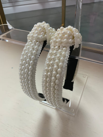 Pearl Knit Knotted Headband