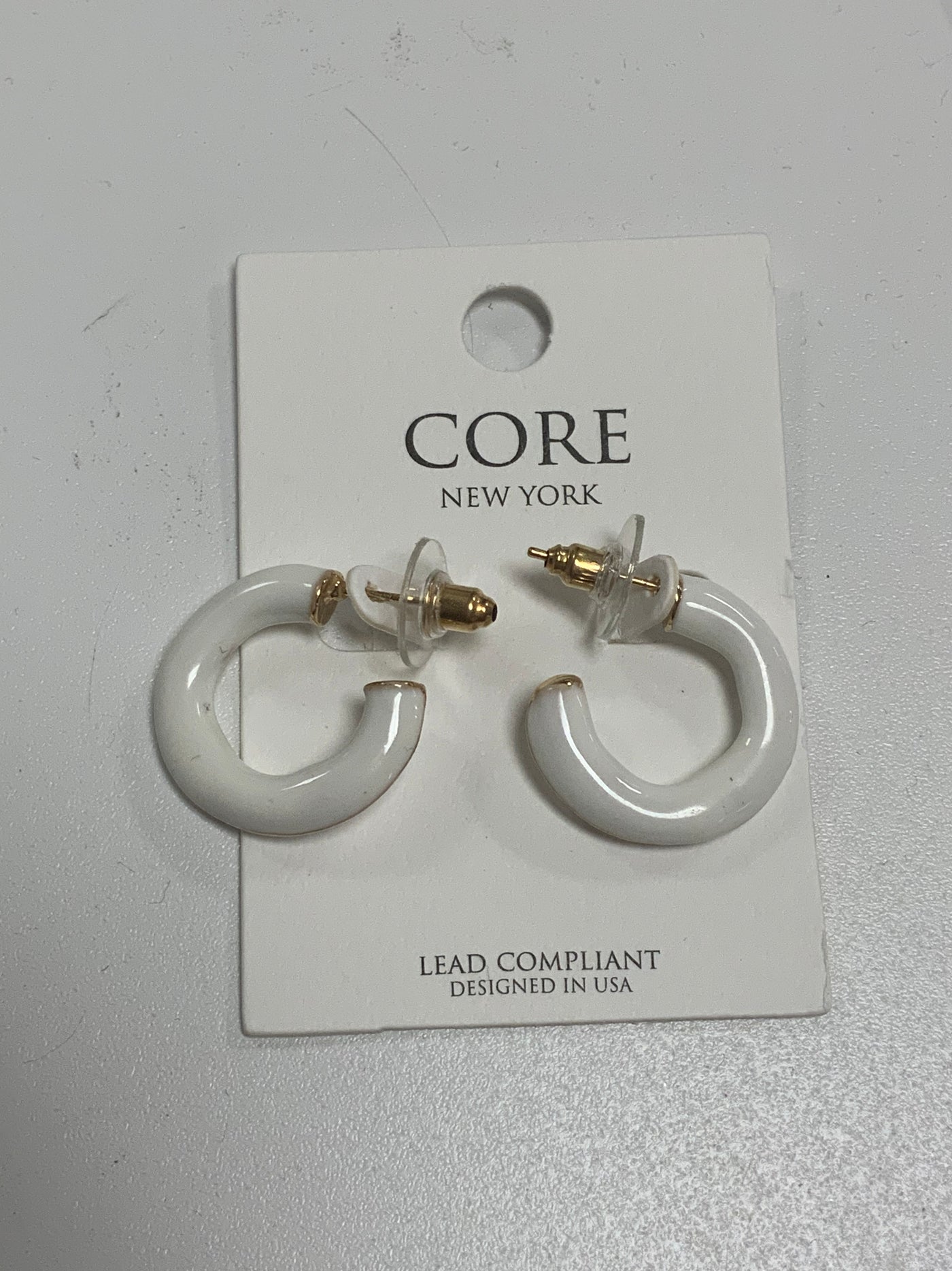Dipped White Gold Hoops