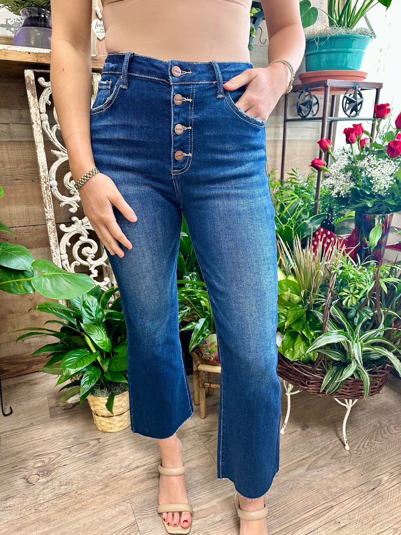 Rhea Ankle Flare Jeans