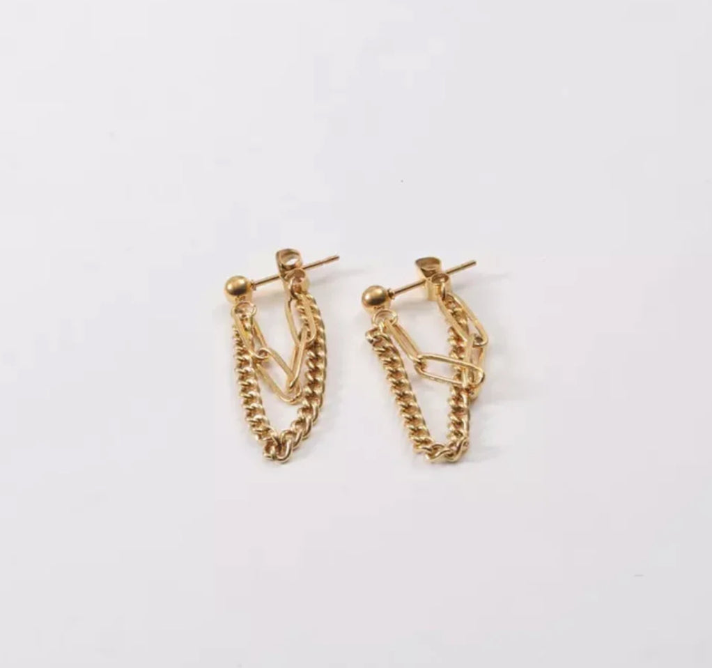 Dani Double Chain Earrings