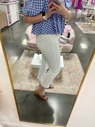 Optic White Straight Leg Jeans