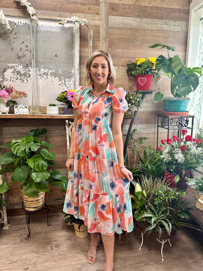 Audrey Floral Tiered Dress