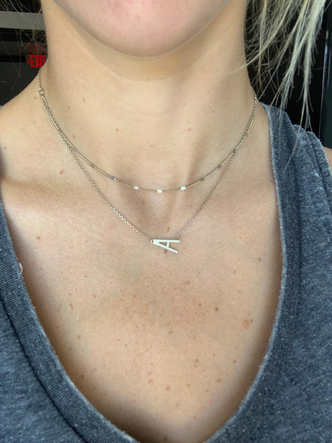 Dainty Layered Initial Necklace
