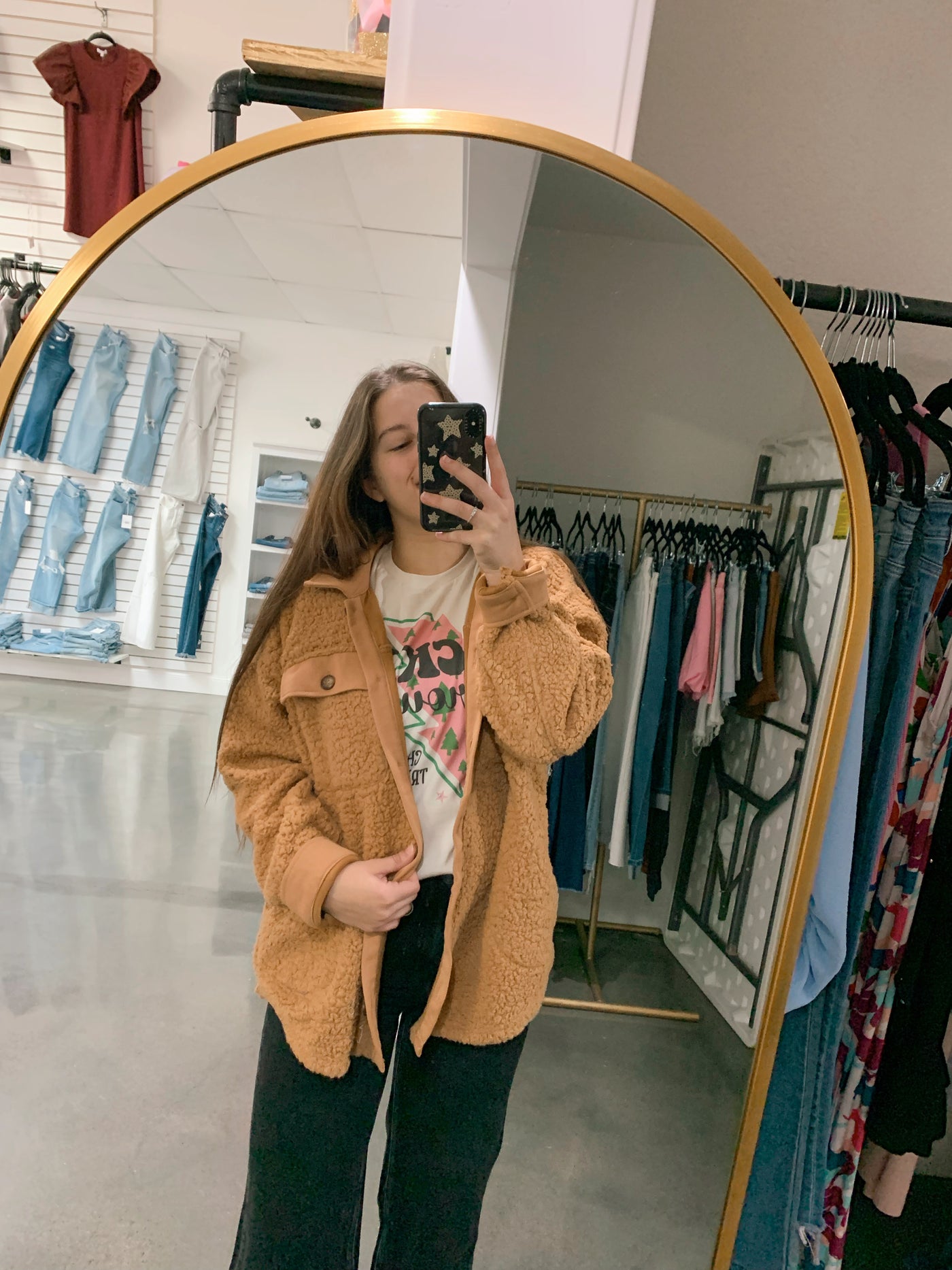 Cozy Camel Sherpa Shacket