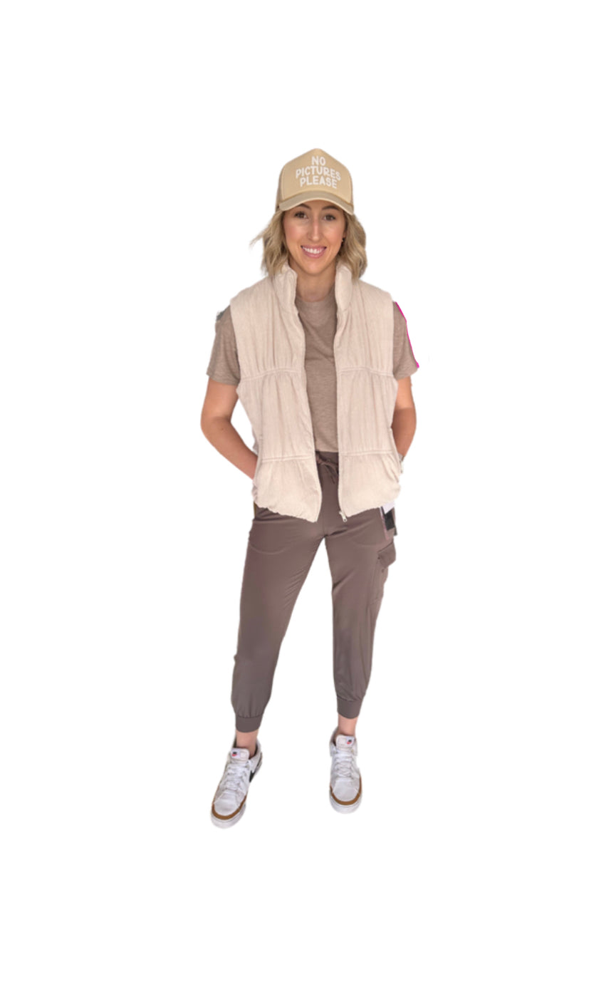 Chelsey Cream Corduroy Vest