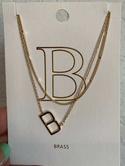 Dainty Layered Initial Necklace