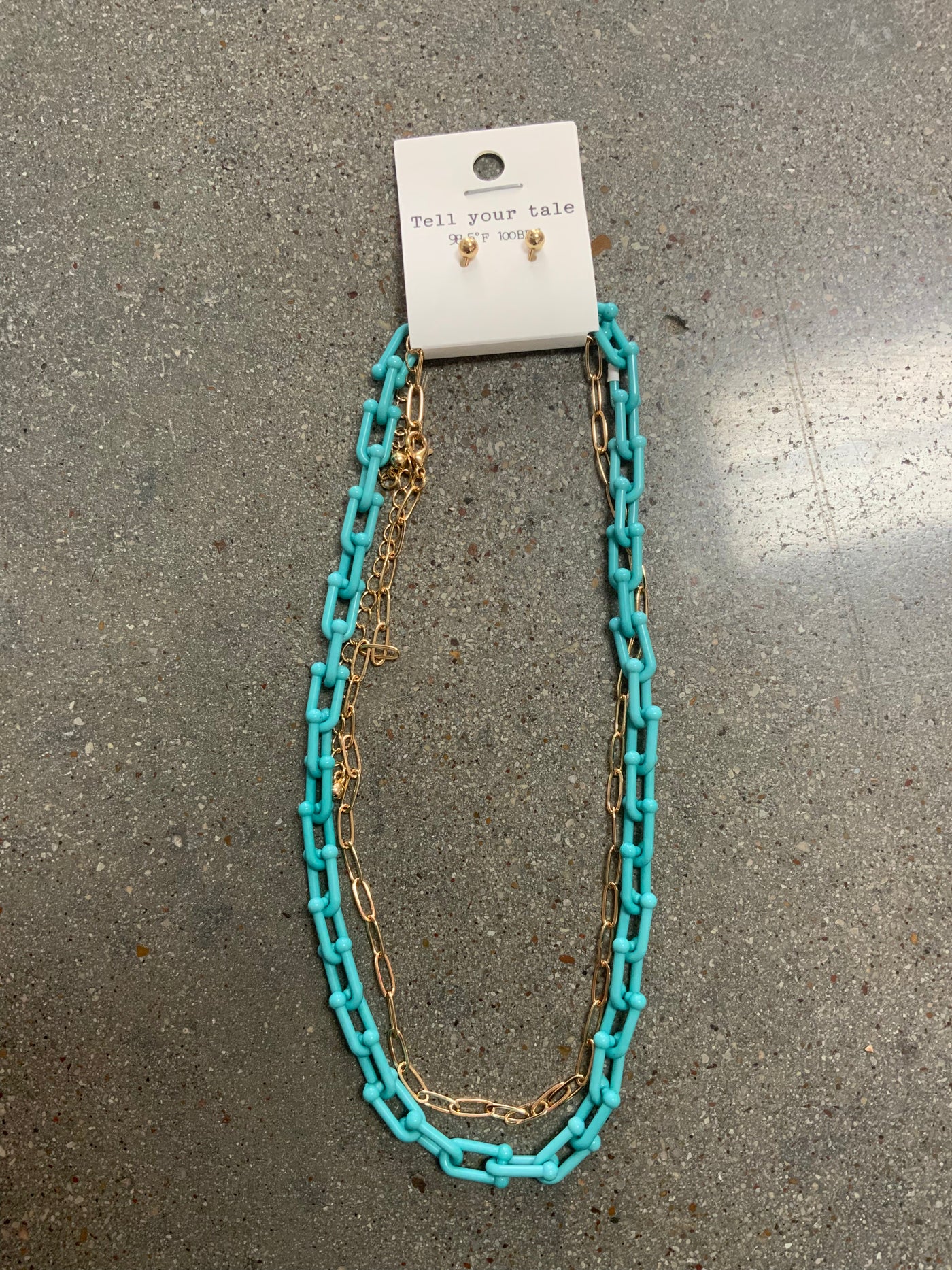 Color Chain Neck & Ear Set