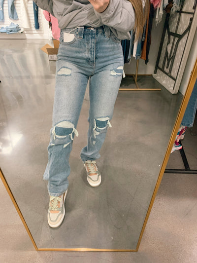 Patched Up Straight Leg Jeans