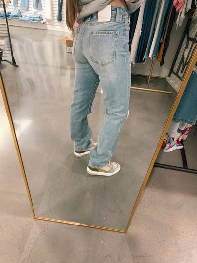 Patched Up Straight Leg Jeans