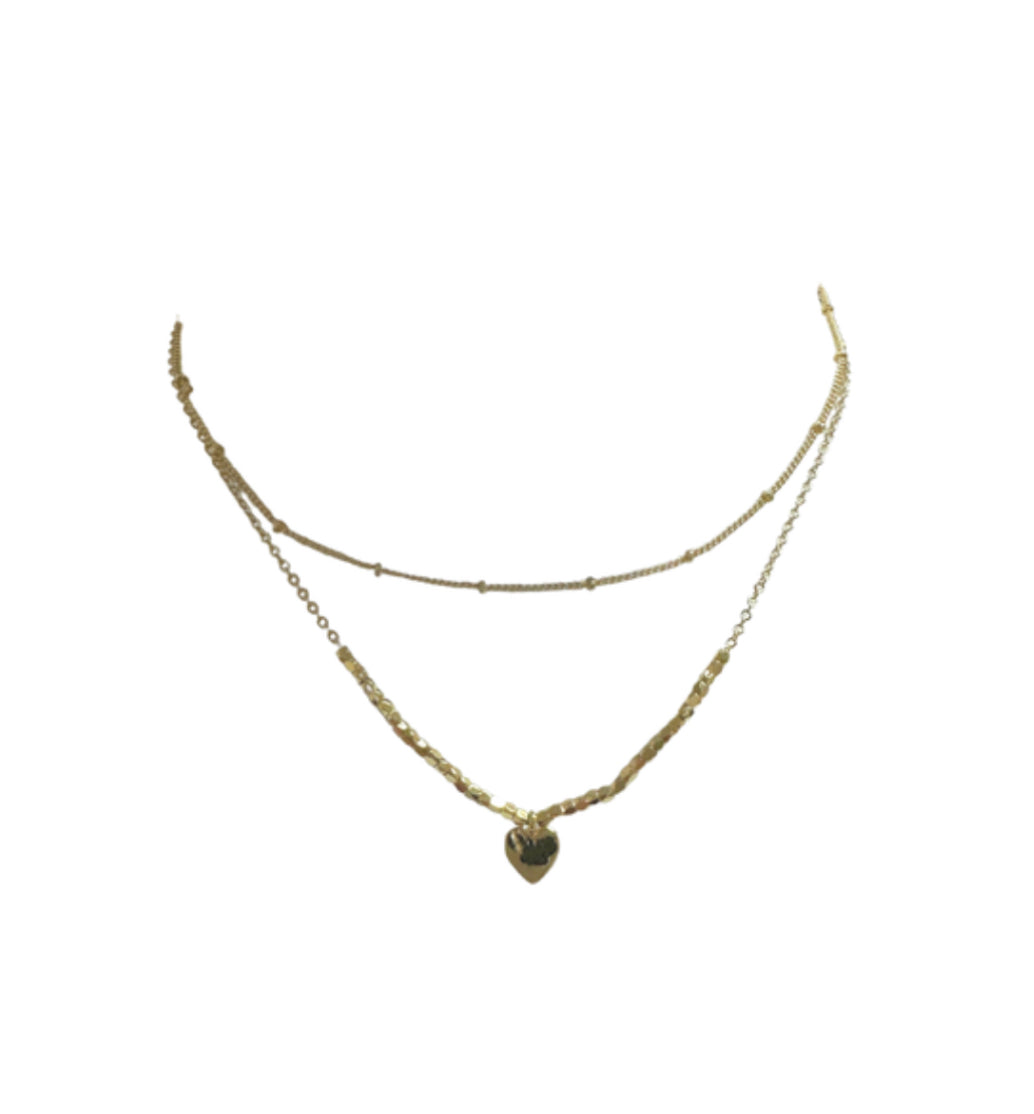 Dainty Heart Layered Necklace