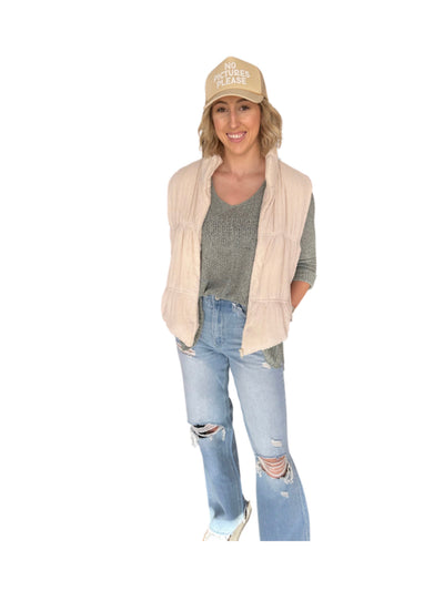 Chelsey Cream Corduroy Vest