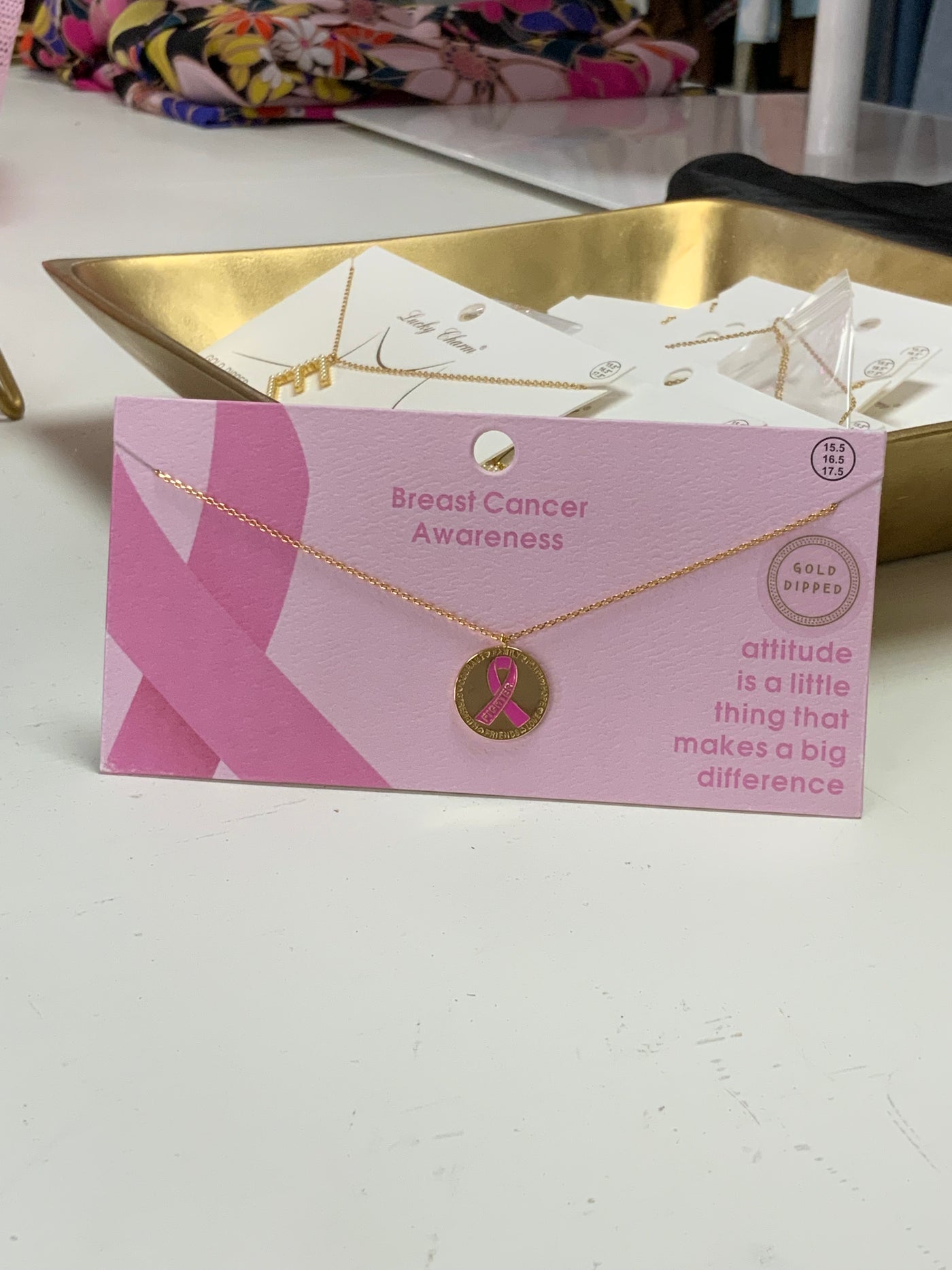 Breast Cancer Awareness Necklace